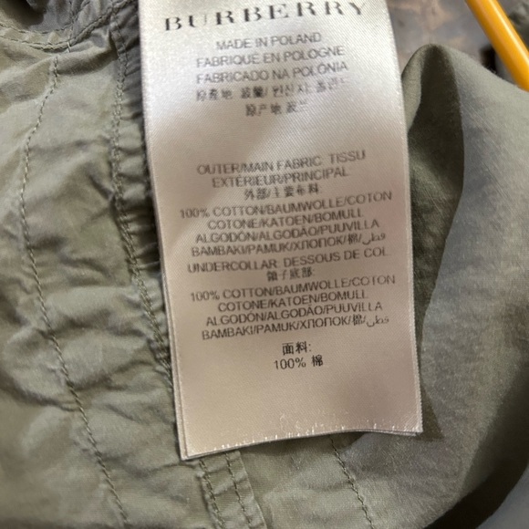 Burberry Olive Button-Up Shirt - Picture 5 of 7